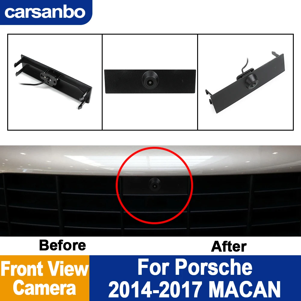 Carsanbo Car Front View Camera For Porsche 2014 2015 2016 2017 Macan Fisheye 150° Lens Parking Monitoring