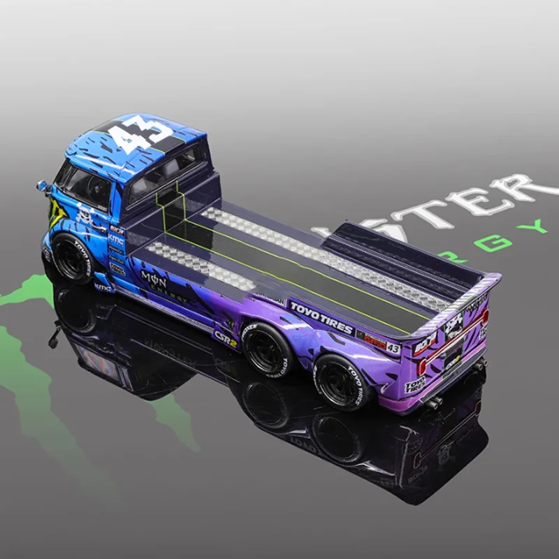 Liberty 1:64 T1 Rimorchio da trasporto a pianale Modello di auto in lega Collezione statica Decorato Regali di festa Giocattoli Regalo souvenir