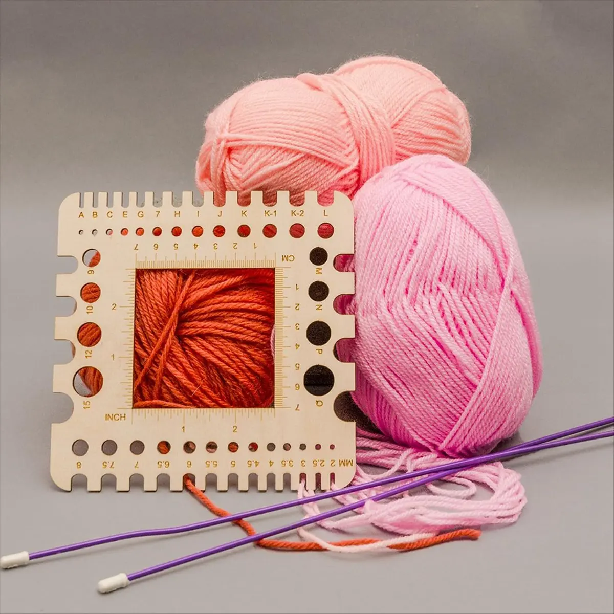 A56K Knitting Needle Gauge Ruler Crochet Hooks Ruler Yarn & Ruler (Universal Gauge/Ruler A