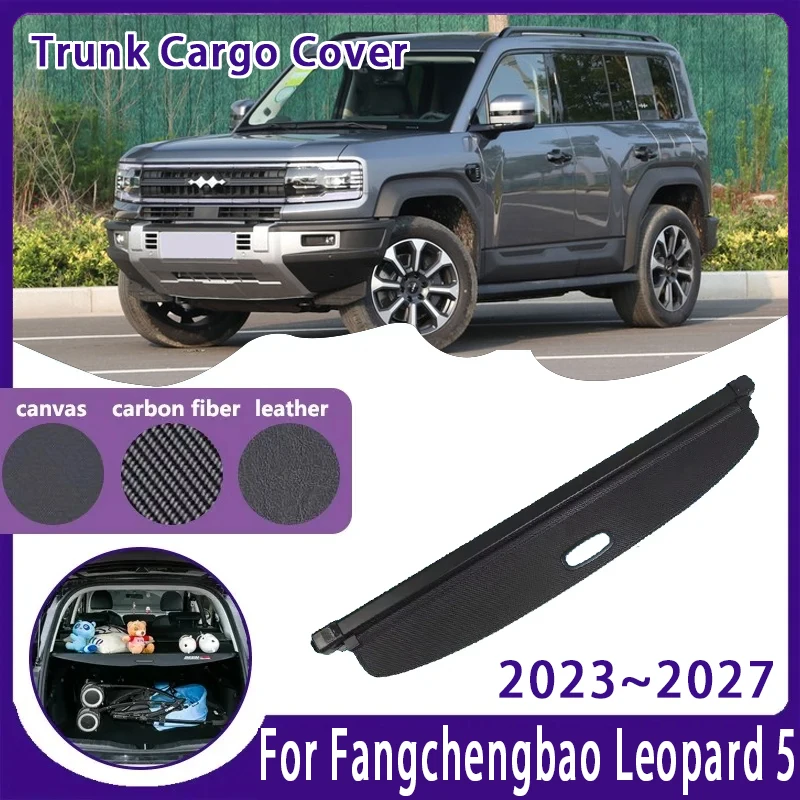 

Car Trunk Curtain For Fangchengbao Leopard 5 Denza B5 2023-2027 Retractable Rack Partition Shelter Cargo Covers Auto Accessories