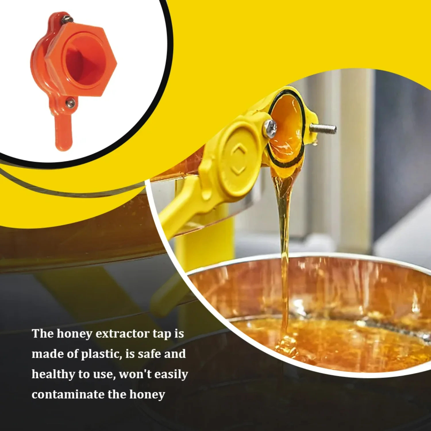 Honey Gate Valve Beekeeping Bottling Tool Threaded Interface Plastic Tap  Honey Extractor Bucket