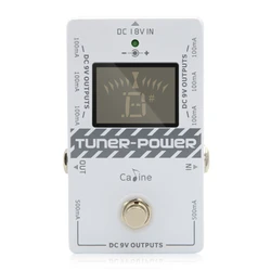 Caline CP-09 Multifunctional 2-in-1 Guitar Tuner Guitar Effect Pedal Power Supply 8 Isolated Outputs with Adapter and 9 Cables