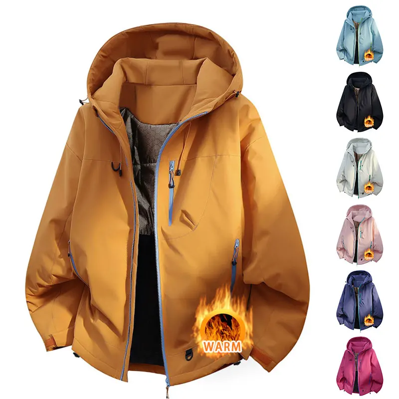 

Male Hiking Jacket Winter Solid Outdoor Waterproof Trekking Camping Cargo Coats Women Thicken Warm Climbing Skiing Casual Jacket