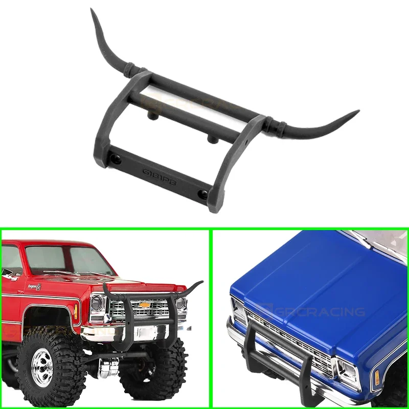 Simulation 3D Printing Front Bumper Cattle Pen for 1/18 RC Crawler Traxxas TRX-4M Car Chevrolet K10 Upgrade Parts