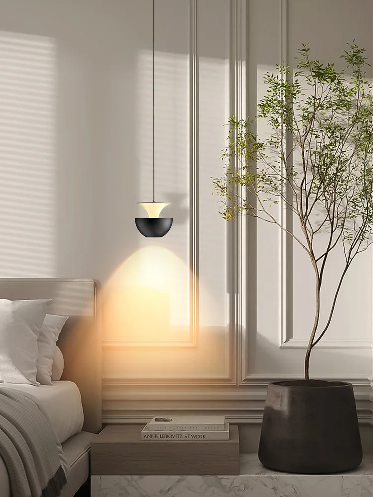 Bedside chandelier, modern minimalist, internet-famous, free-lifting, dining room, master bedroom, small pendant light