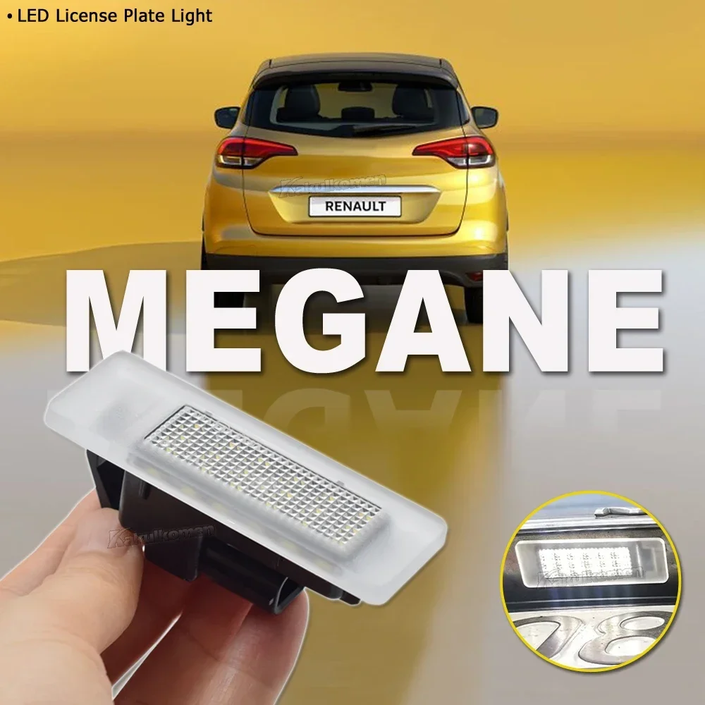 Car Flashing Canbus Car LED Number License Plate Light For Renault Kadjar Trafic Master Twingo Kangoo Espace Koleos Clio IV V