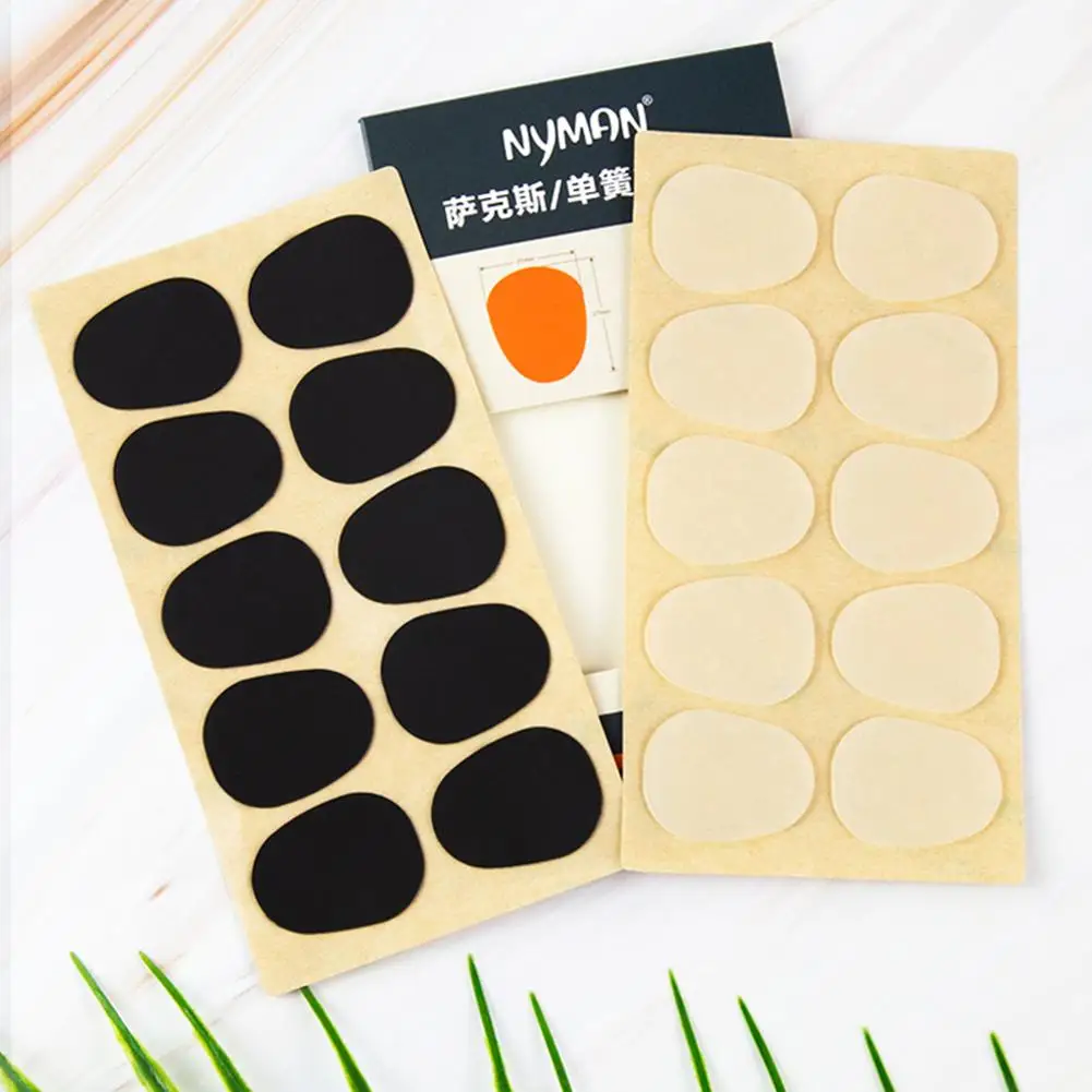 10Pcs Silicone Saxophone Mouthpiece Cushions Clarinet Tooth Pad Mouthpiece Protector Sticker Pads Musical Instrument Accessories