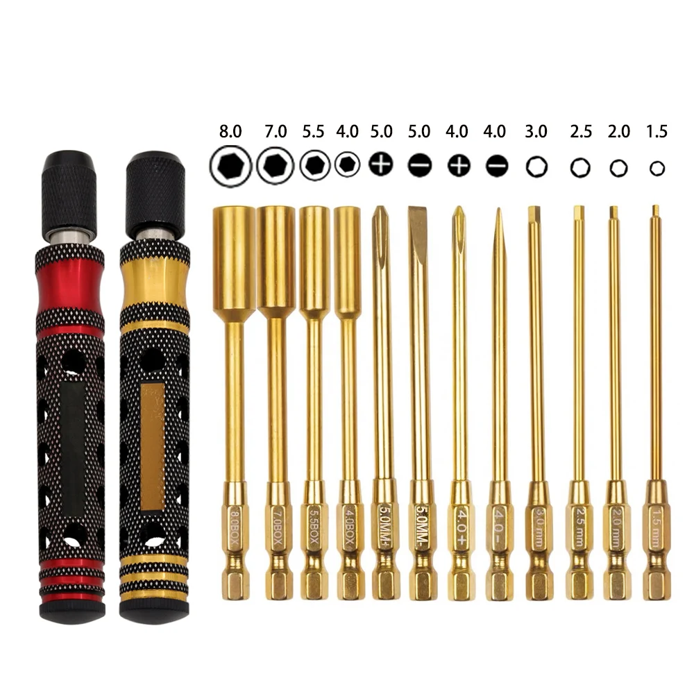 

1.5 2.0 2.5 3.0mm Hexagon Screws Wrench Flat Cross Head Steel Quick Change Allen Key Hex Wrenches Screwdrivers Tools Kit