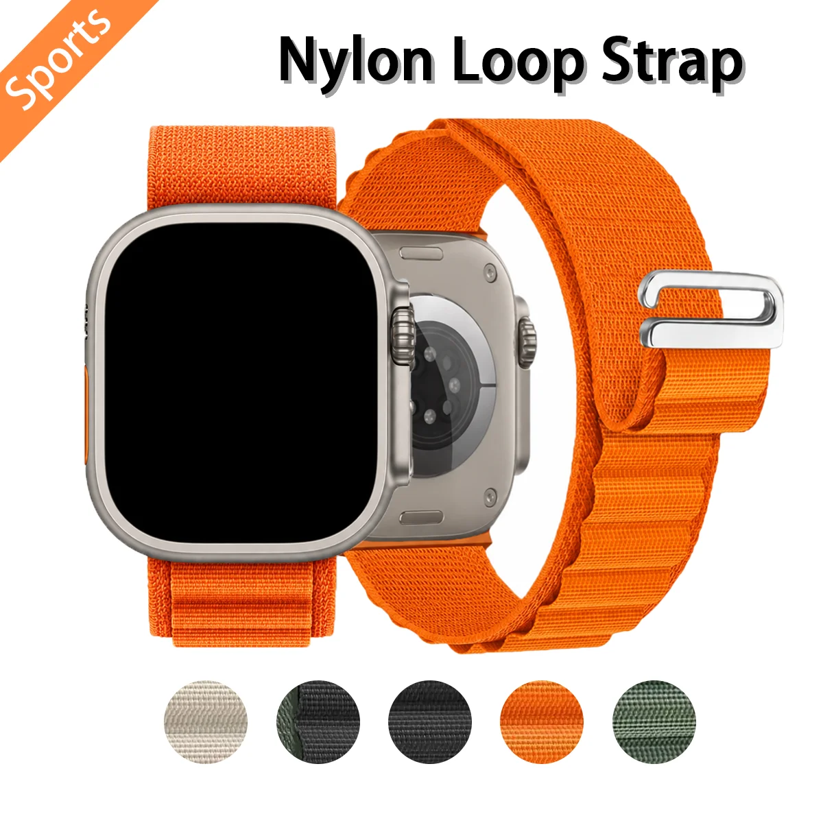 Alpine Loop Strap for Apple Watch Band Ultra 2 3 4 49mm 46mm 45mm 44mm 42mm 40mm 38mm Nylon Bracelets iWatch SE Series 12 11 10