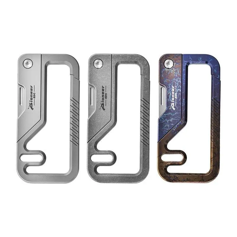 

TISUR Titanium Alloy Plush Keychain,EDC Portable Self Defense Keychain,Multifunctional With a Knife Key Chain