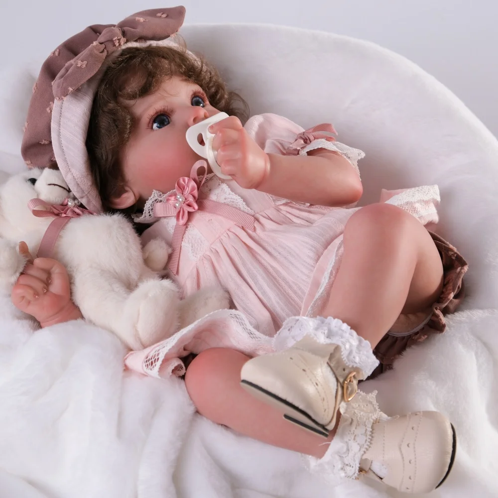 

Cloveray, оригинальная 24-дюймовая реалистичная кукла реборн, виниловая ткань, тело, милая мягкая кукла, высококачественная игрушка ручной работы, детский рождественский подарок
