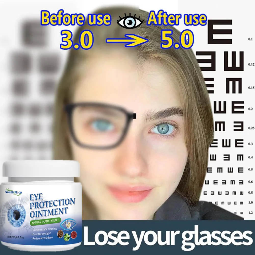 Protect Eyesight Cream,Relieve Vision Astigmatism,Eye Fatigue Dry Blurred for Women Men with Myopia Glasses Anti Blue Light