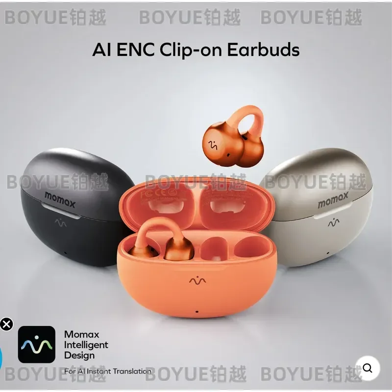 Morris BT15 AI Smart Ear Clip Headphones Open Ear Air Conduction Bluetooth Wireless Headset Long Battery Life Casual Design
