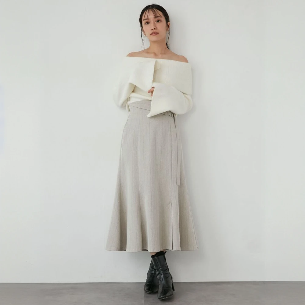 High Waist Asymmetrical Pleated Skirt with Sa Moon Pattern Fi Tail Skirt mid Length a Line Skirt for Women