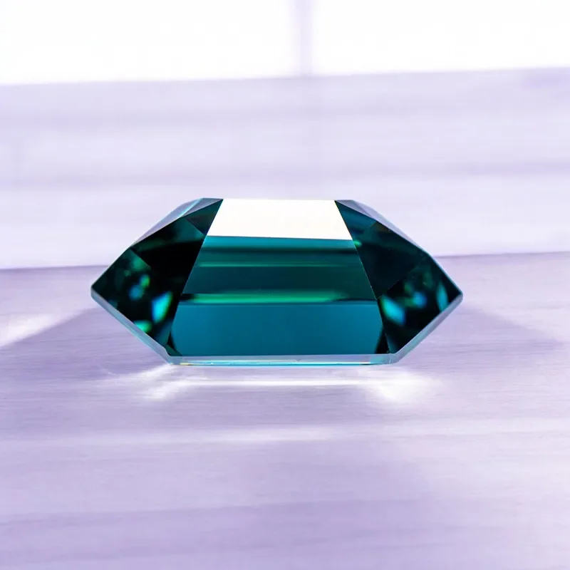 

TOP With GRA Certificate Moissanite Stone Long Hexagon Cut Natural Emerald Green Color DIY Advanced Charms Jewelry Earrings Maki