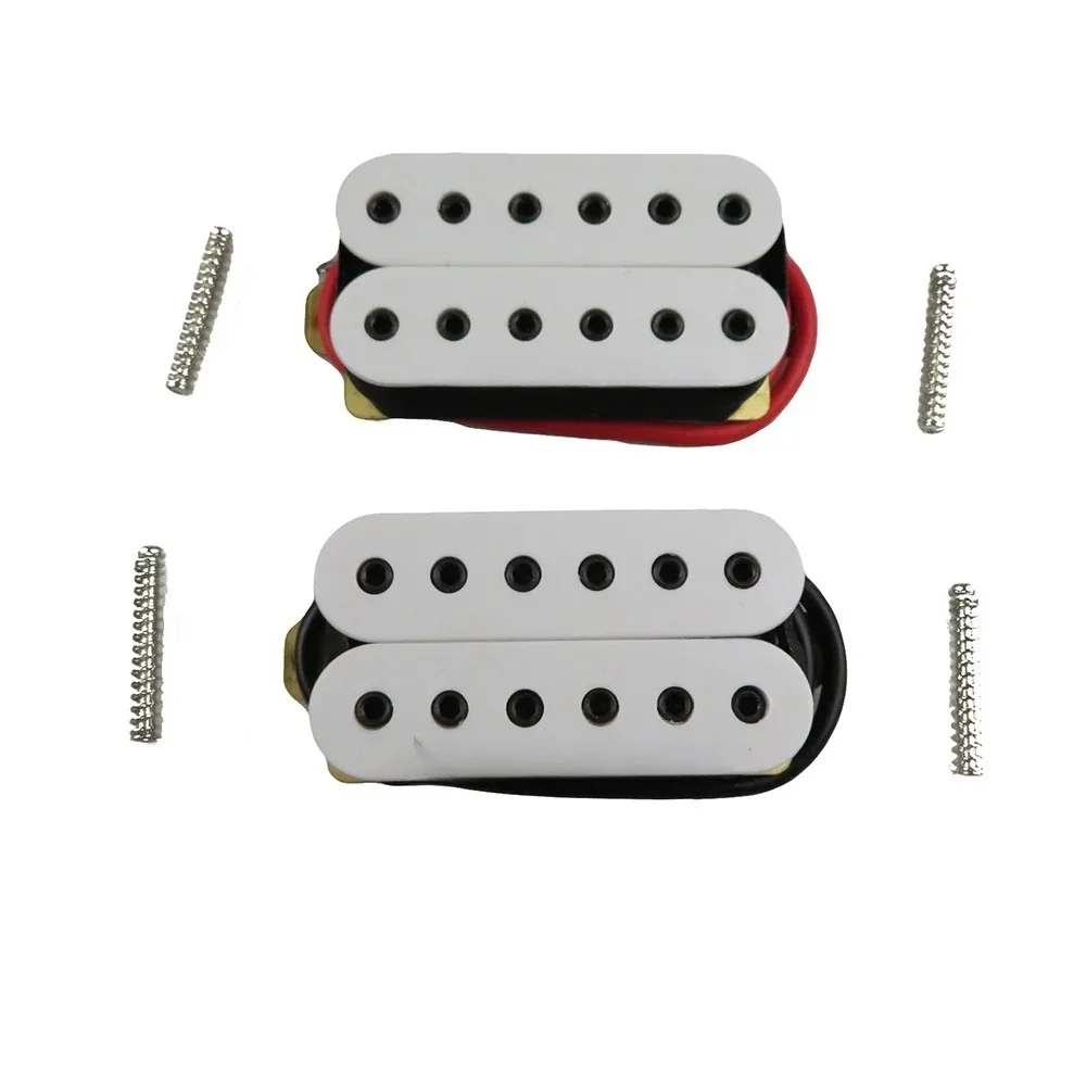 Best Offer Passive Humbucking Guitar Pickup Neck/bridge Electric Guitar Pickup Ceramic 4-lead Split Coil White/black