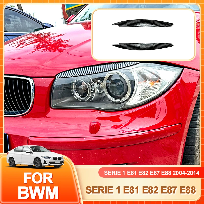 bmw-1シリーズ-e81-e82-e87-e88-2004-20用-ホット2個セット-1シリーズ-e81-車用ヘッドライトランプ-アイブロウカバー-トリムステッカー-カップホルダー