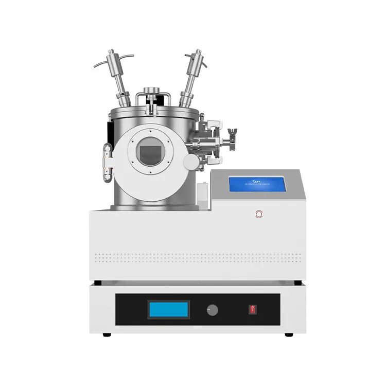 Lab dual targets quartz chamber 10-4Pa vacuum magnetron sputtering coater preparation Aluminum oxide film