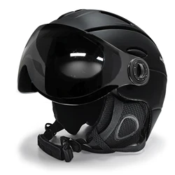 2-in-1 Visor Ski Snowboard Helmet Detachable Snow Mask Anti-fog Anti-uv Integrated Goggle Shield Low Weight Adults Men Women