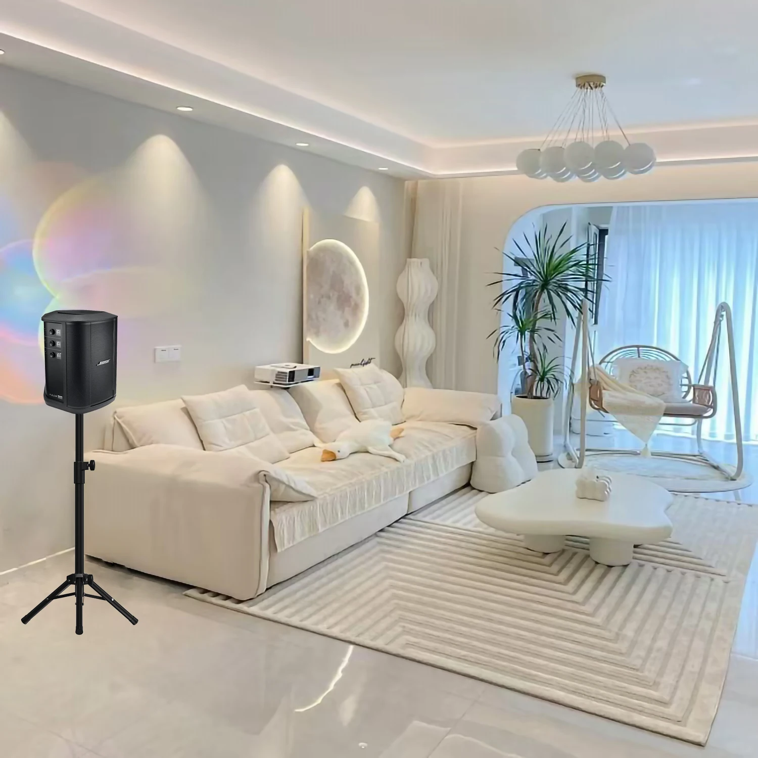 Speaker tripod For BOSE S1 PRO PLUS/BOSE S1 PRO audio storage rack, Height adjustable audio base, floor stand
