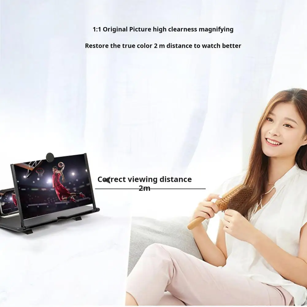 3d Hd-compatible Screen Magnifier Mobile Phone Screen Magnifier Portable 14 Inch Smartphone Screen Magnifier for Hd for Movies
