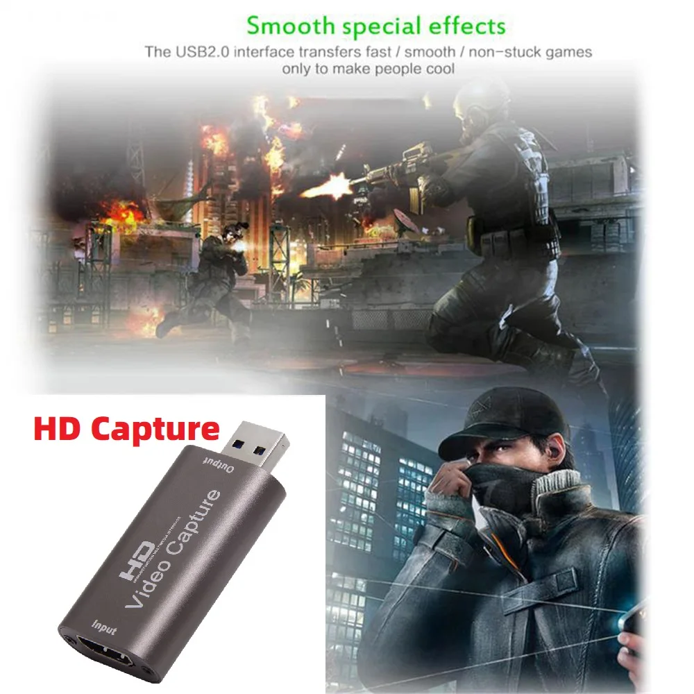 4K HDMI Compatible With USB 3.0/2.0/Supports Most Audio And Video Capture Software/PS4 Game Camera For Recording Live Broadcasts