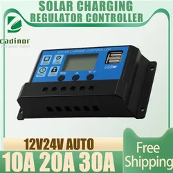 CADINOR 100-1000W 10-30A12V/24V/48V PWM Solar Charge Controller For Solar Turbine Generator System Waterproof IP68 Factory Price