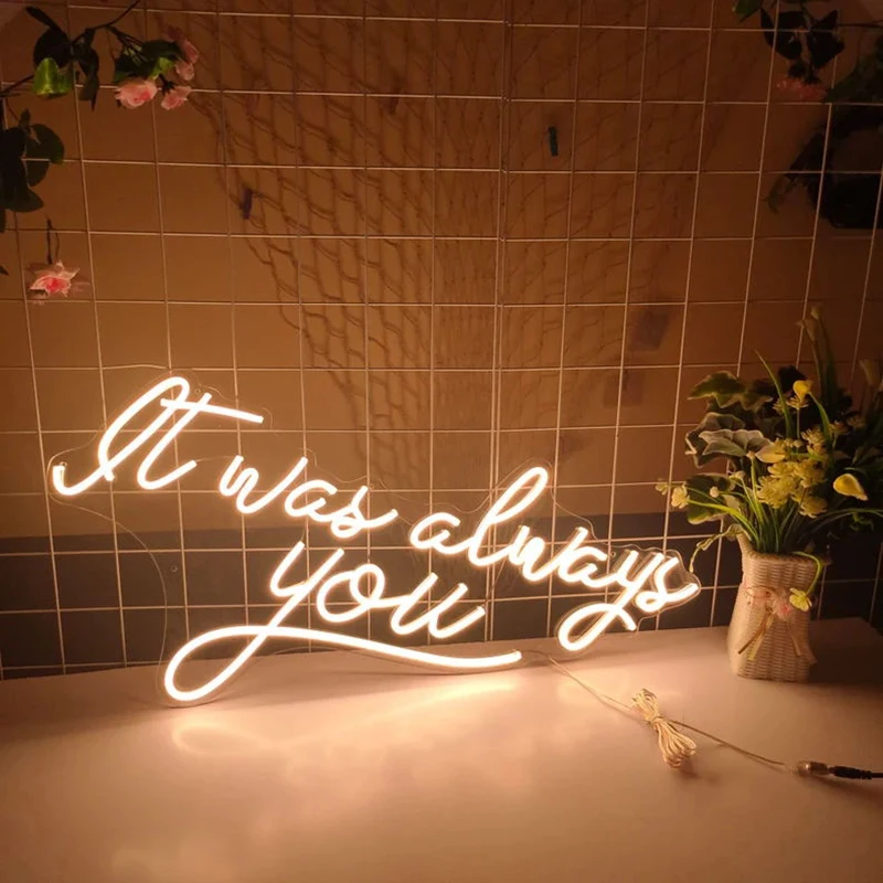 China Factories Outdoor Wall Light Leave a Message Neon Sign Led Light for Valentine Garden Party