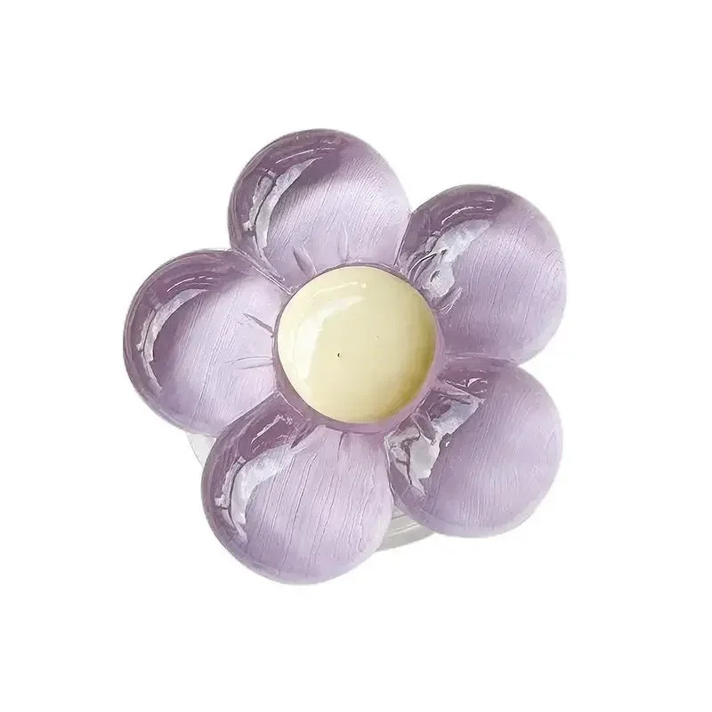 3D Cute Transparent Flower Bow Folding Finger Ring Griptok Phone Holder for IPhone Support Socket Pocket Grip Tok Stand Bracket