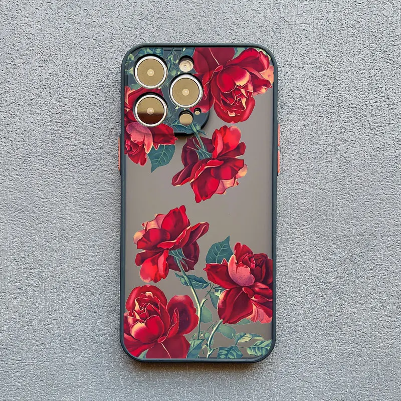 INS Malerei Blume Telefon Fällen Für iPhone 11 Fall iPhone 17 16 13 12 15 14 Pro Max Mini 14 15 16 Plus XS X XR Stoßfest Abdeckungen – Detail 6