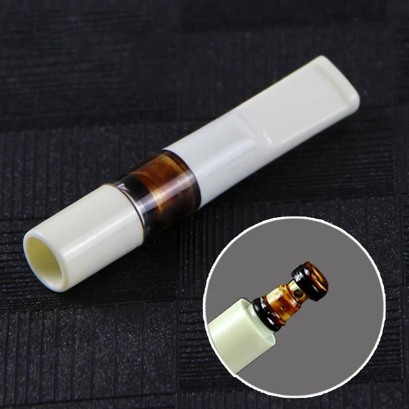 For 6mm 8mm Recyclable Cigarette Holder Portable Washable Tobacco Filter Tar Filtration Acrylic Smoke Mouthpiece Smoking Gadgets