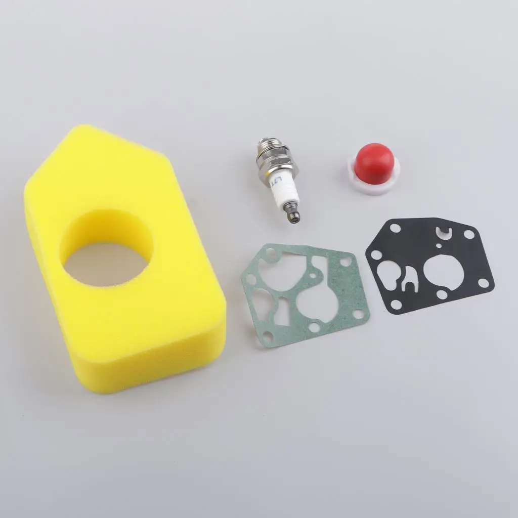 Air Fuel Filter Set Carb Diaphragm Hose Spark Plug Chainsaw Repair Parts for Briggs and Stratton Engines