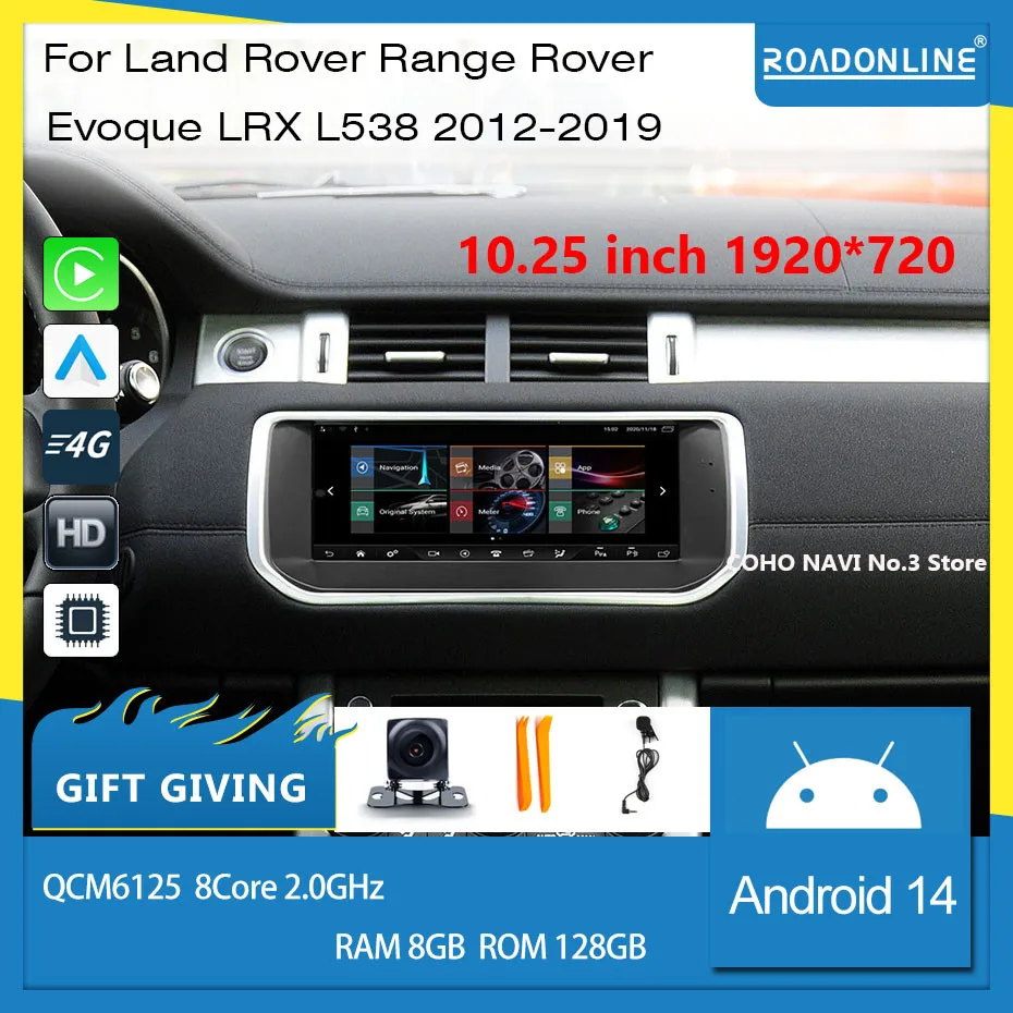 

10.25' For Land Rover Range Rover Evoque LRX L538 2012-2019 Android Radio 8G 128G Car Radio Player Harman Bosch Host Carplay IPS