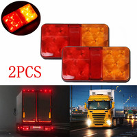 2PCS Truck Tail Lights 10LED Trailer Taillights Indicator Light 12V-24V Lorry Caravan Rear Brake Light Turn Signal Stop Lamp