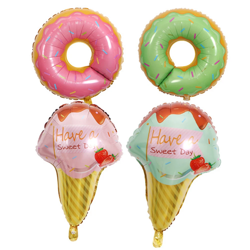 

7 pcs Aluminum Foil Balloon Kit Candy Ice Cream Doughnut Shape Party Decorations For Home Bar Atmosphere Leak