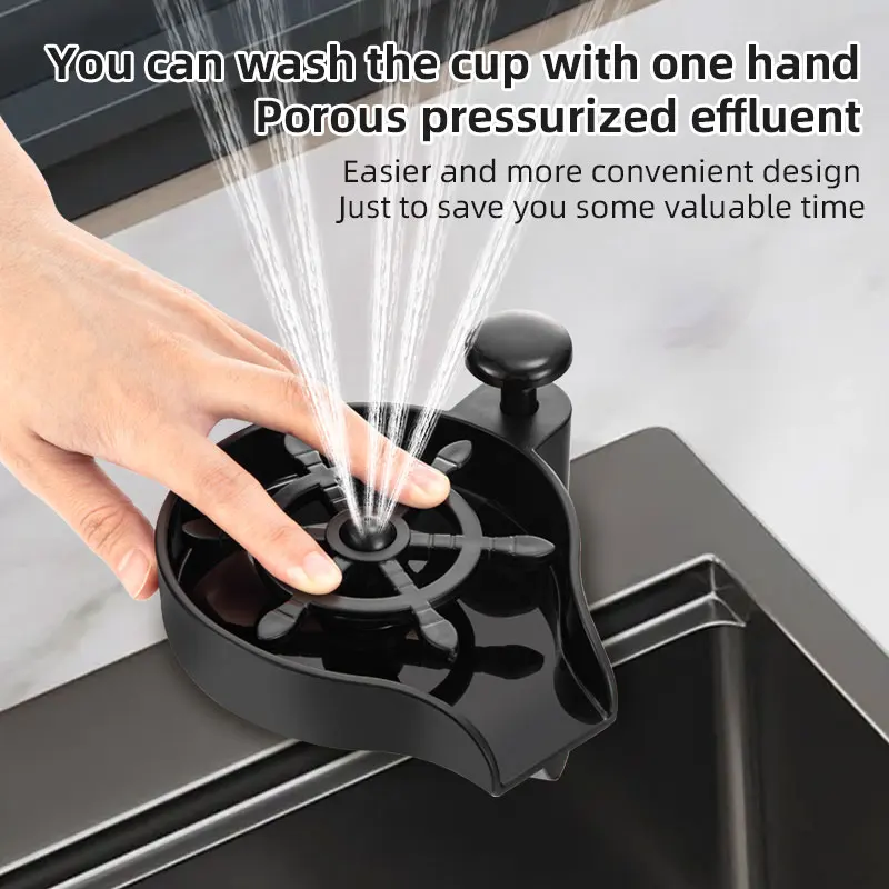 Household cup washer, commercial milk tea shop, bar counter, kitchen sink, high-pressure flushing and cleaning soap dispenser 2-