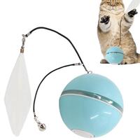 Interactive Cat Toy Ball Bouncing Rolling Ball Wear Resistant Build in Led Light USB Charging Moving Cat Ball pet supplies