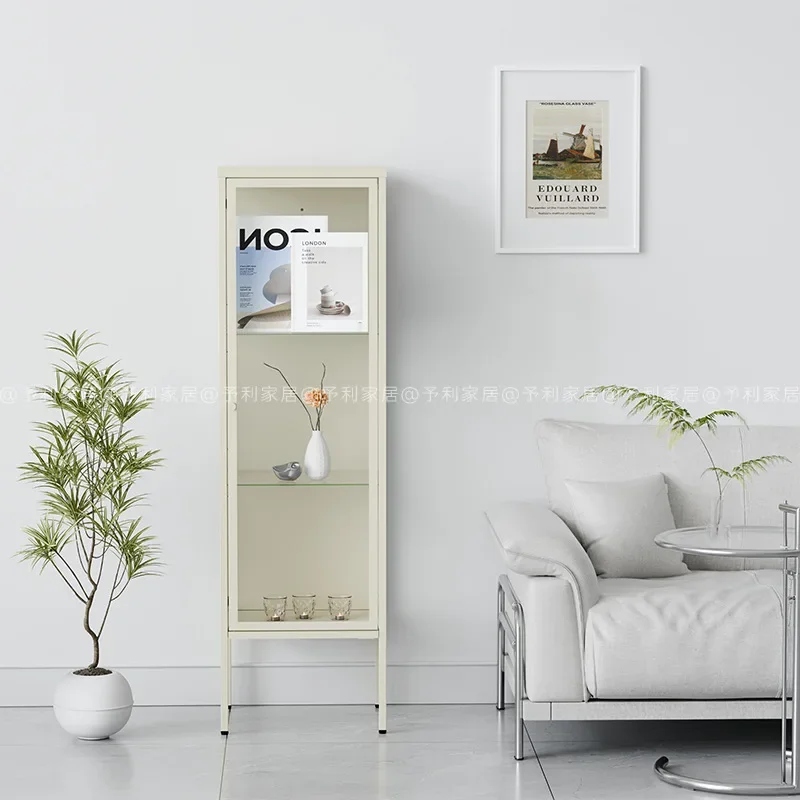 Three-sided panoramic glass figure display cabinet dopamine color artwork tide play model multi-layer storage cabinet