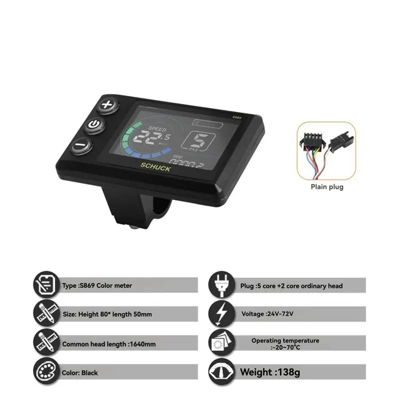 Leading-Edge-36V 48V 22A Brushless Controller S869 Meter LCD Display 24V-72V+Throttle Kit Forelectric Scooter E-Bike Repair Kit