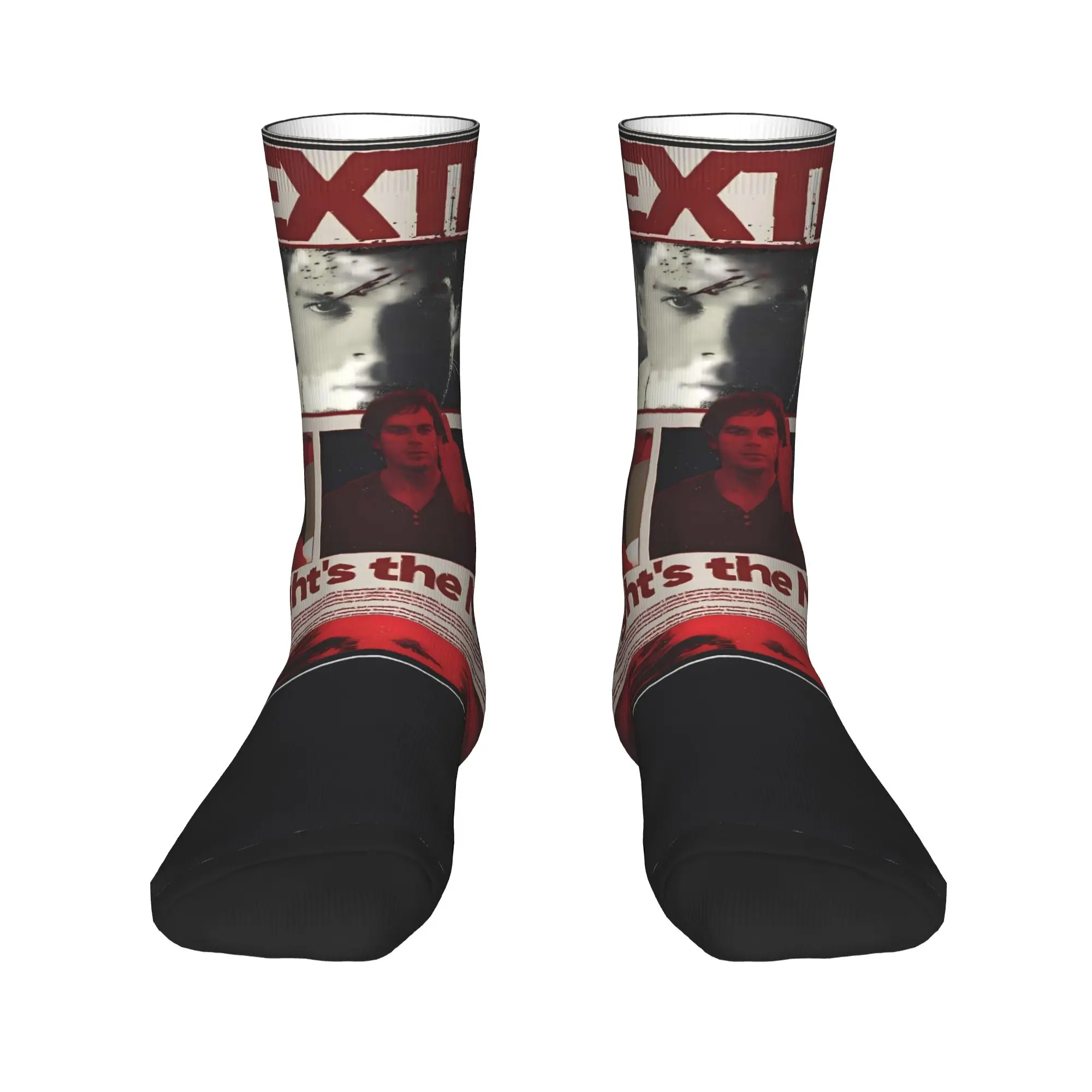 جوارب Dexter Morgan TV الرعب جوارب عصرية للرجال جوارب مريحة لركوب الدراجات جوارب شتوية مخصصة مضادة للانزلاق