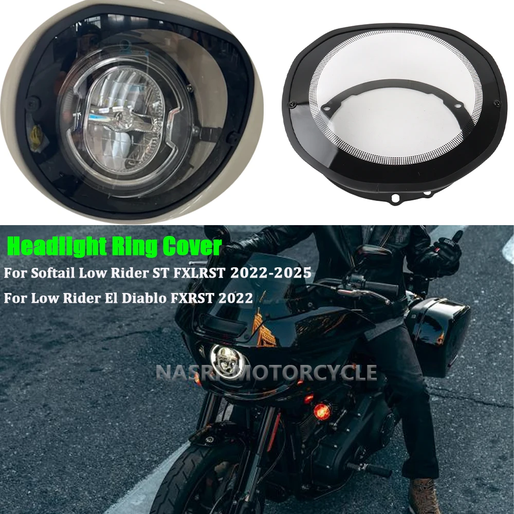 

Motorcycle Headlight Protection Cover Guard Fairing 2022-2025 For Harley Softail Low Rider ST For Low Rider El Diablo 2022
