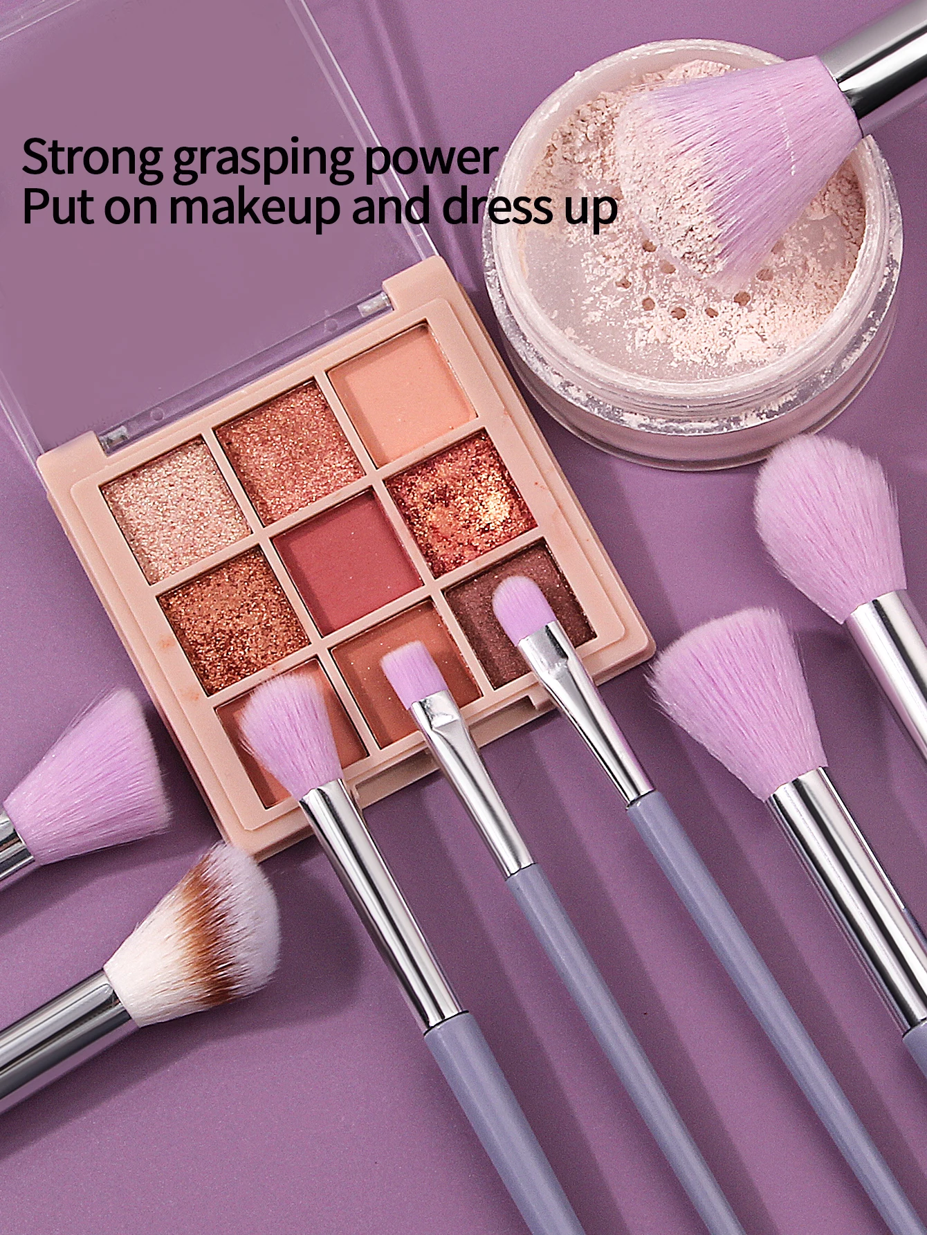 13 pièces pinceau à poudre de haut niveau d'apparence, pinceau à blush, pinceau correcteur et ensemble de pinceaux de maquillage + 4 pièces ensemble de bouffées de poudre d'éponge de maquillage