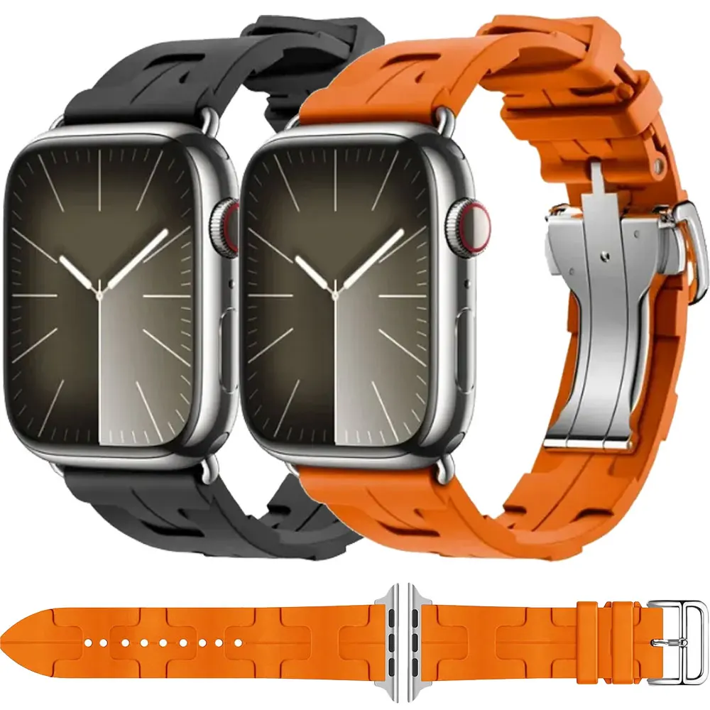مع شعار الكليم جولة واحدة سيليكون الفرقة أبل حزام ساعة اليد 46 مللي متر 42 مللي متر حزام ل Iwatch 10 9 8 الترا 49 مللي متر 40/45 مللي متر 38 مللي متر حزام الساعات