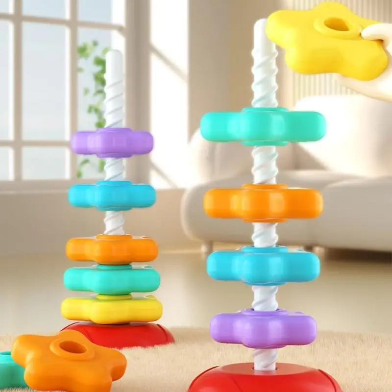 Habilidade Brinquedo empilhamento para crianças várias camadas coloridas Desenvolvimento habilidades motores fino Toy