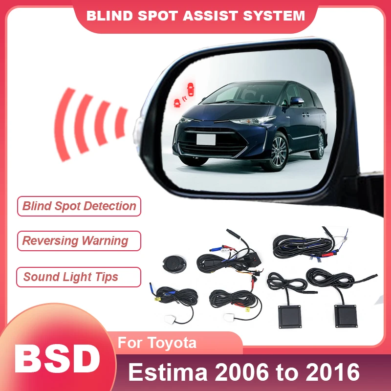 Car Mirror BSD BSA BSM Blind Spot Monitoring System Lane Change Assist Alarm For Toyota Estima 2006 to 2016 Smart Car System