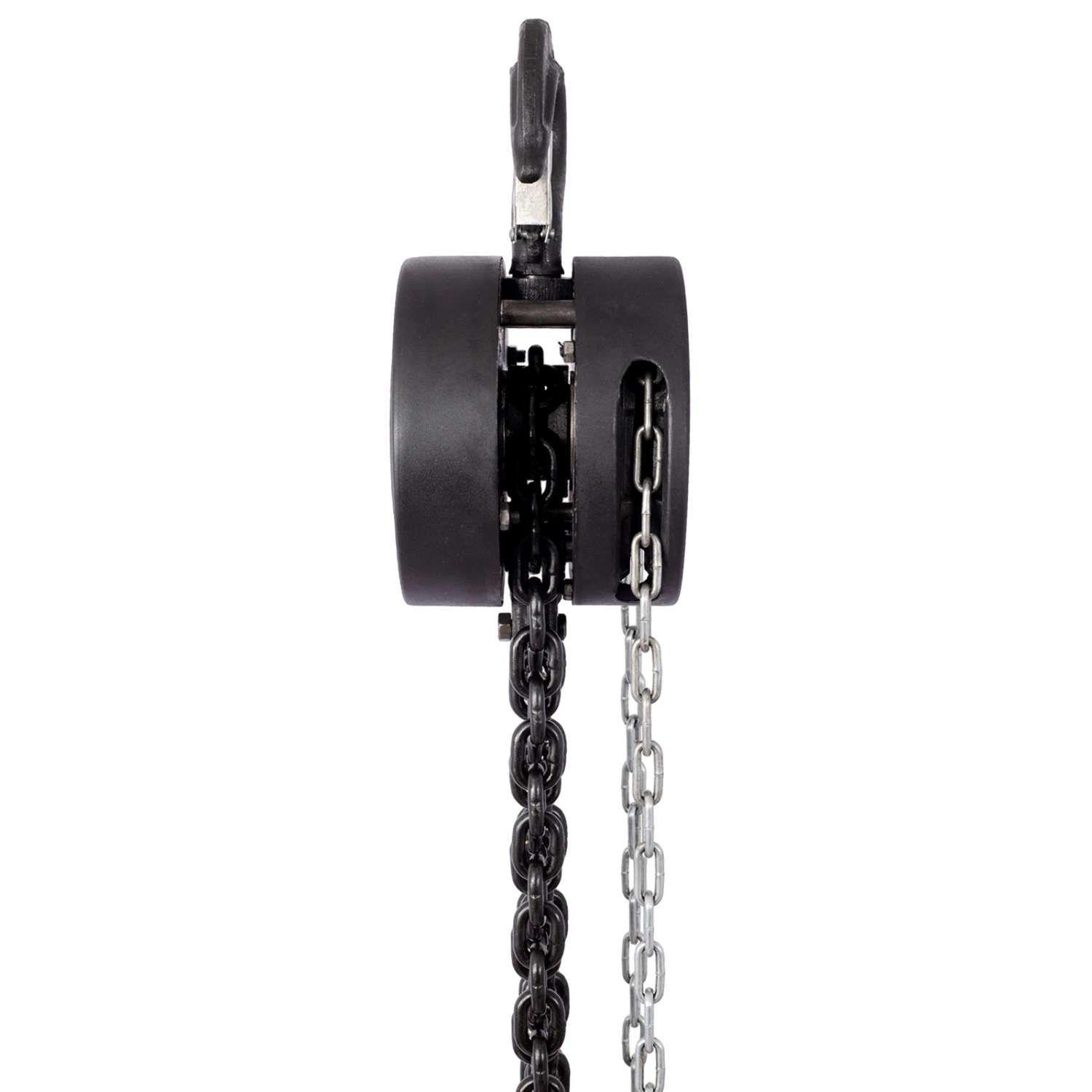 

Chain hoist 4400lbs 2T capacity 10ft wIth 2 heavy duty hooks,Manual chain hoist steel construction,Black