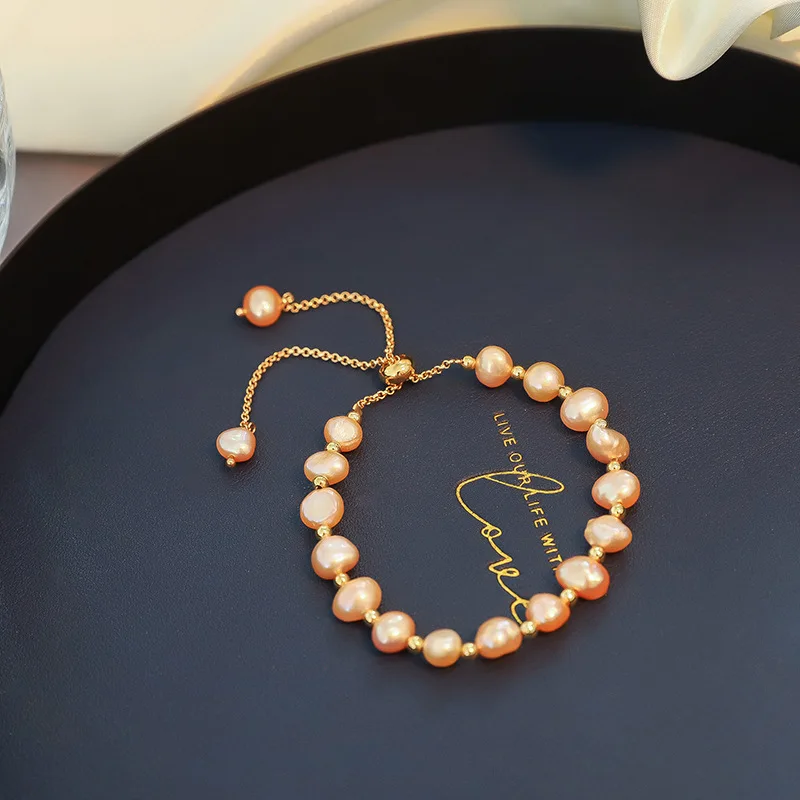 Mode 100% Barock Süßwasser Perle 14K Gold Gefüllt Weibliche Armband Großhandel Schmuck Für Frauen Geburtstag Geschenke Billig – Detail 6