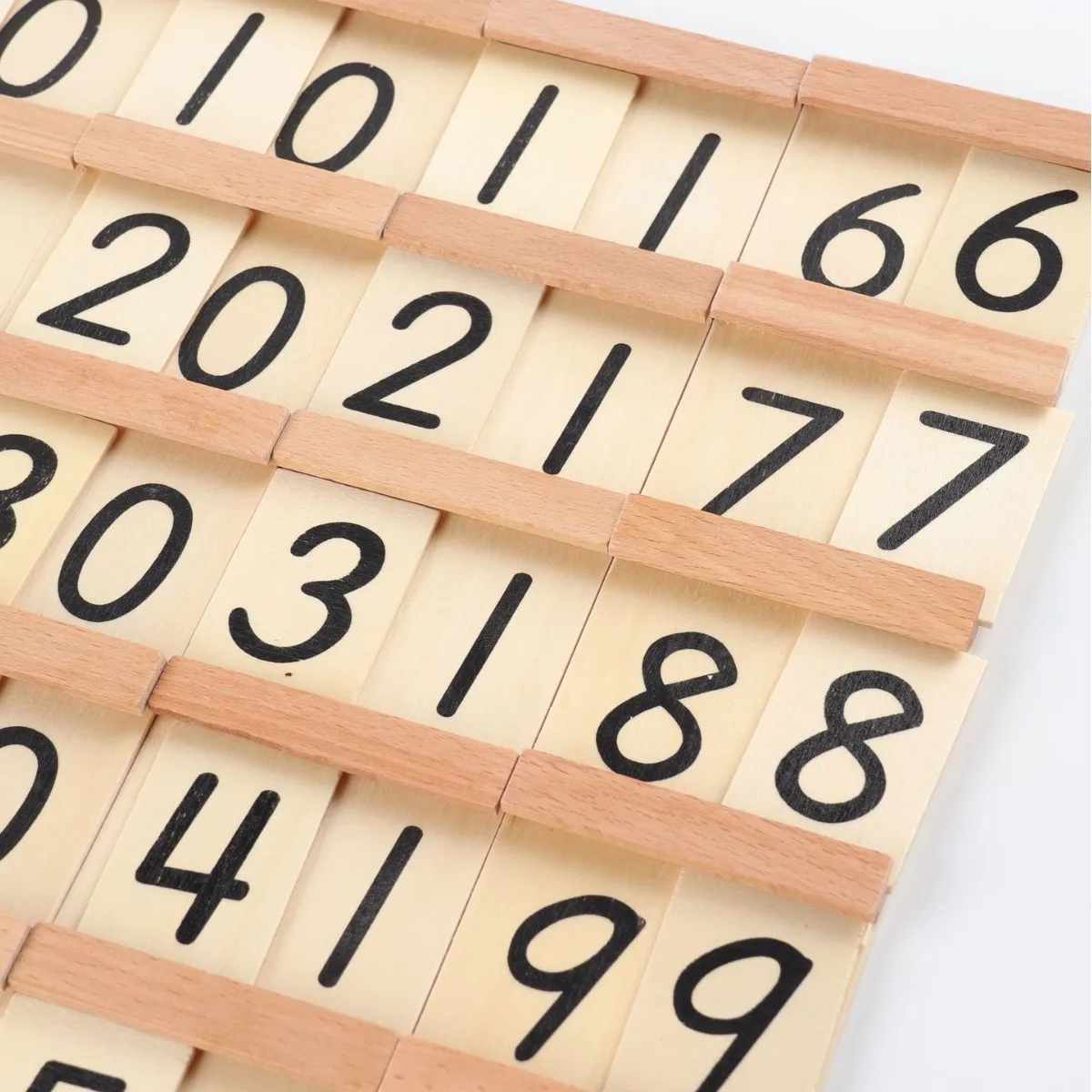Children\'s Wooden Montessori Numbers 1-99 Learning Card Math Teaching Aid Preschool Children Early Education Educational Toys