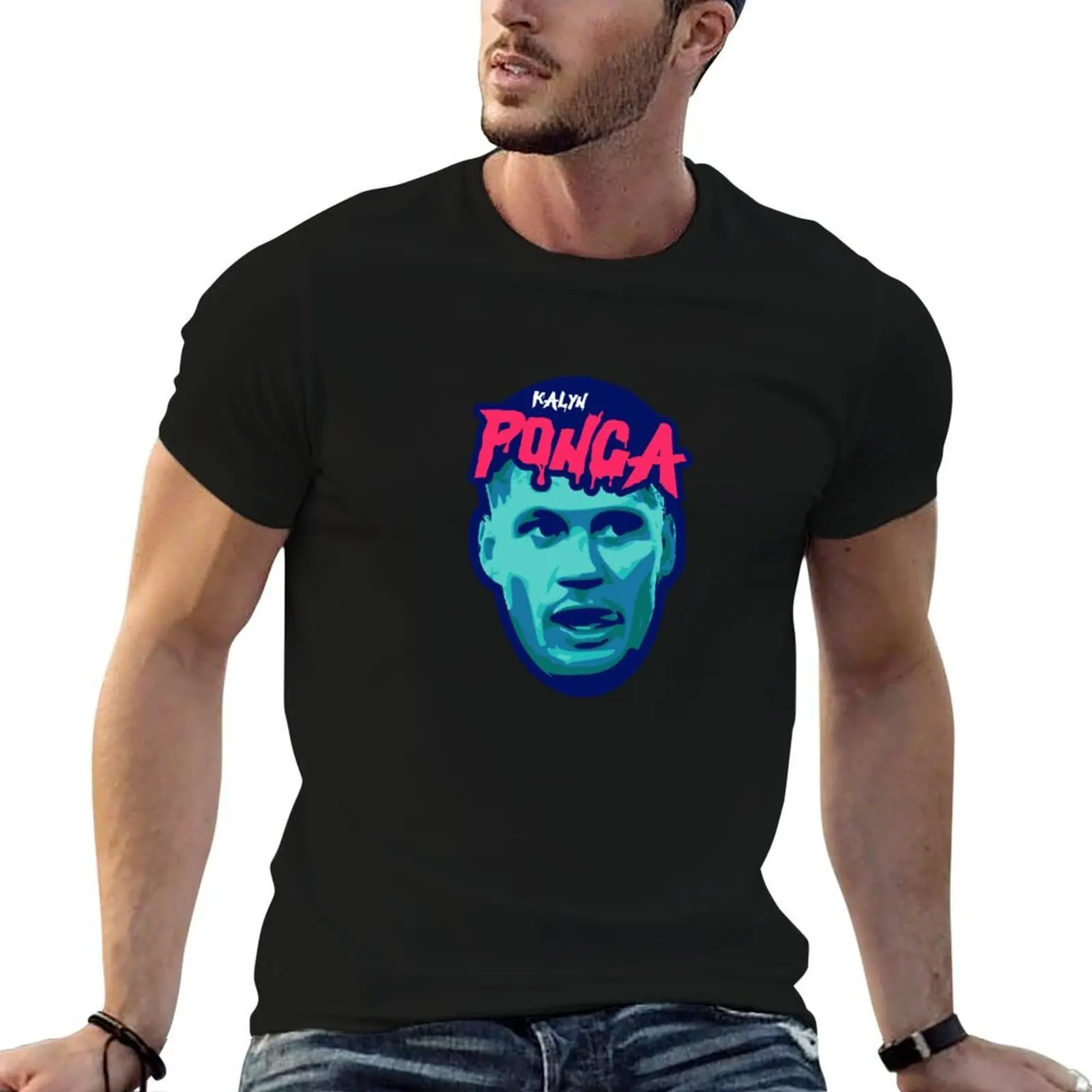 Kalyn Ponga NRL Rugby League T-Shirt Simple Solid Color Crew Neck Tee
