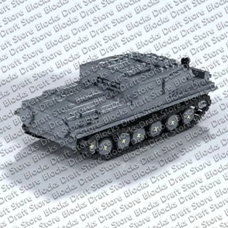 Tracked Artillery Vehicle Model MOC Building Bricks War Equipment Modular Technology Gifts Holiday Assemble  Toys Suit QWERT